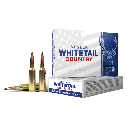 Nosler Whitetail Country - 6.5 Creedmoor, 140Gr, Solid Base, 20-Round Box