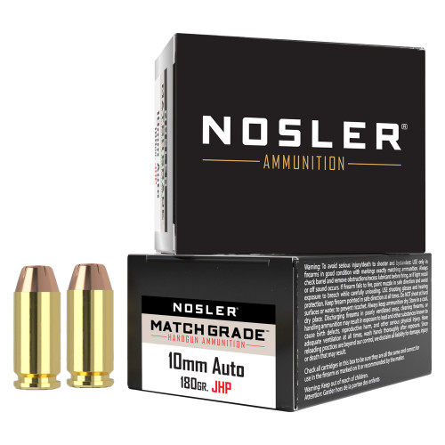 Nosler Assured Stopping Power - 10MM, 180Gr, Hollow Point, 20-Round Box