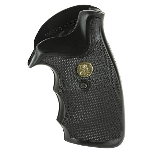 Pachmayr Grip - Revolver Grip, S&W K/L Round Butt, Black