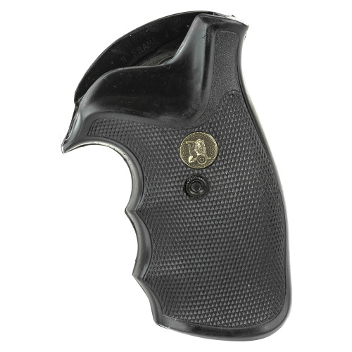 Pachmayr Grip - Revolver Grip, S&W N Square Butt, Black