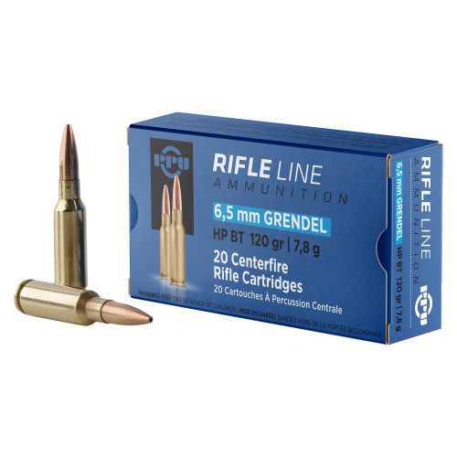 Prvi Partizan Standard Rifle - 6.5 Grendel, 120Gr, Boat Tail Hollow Point, 20-Round Box