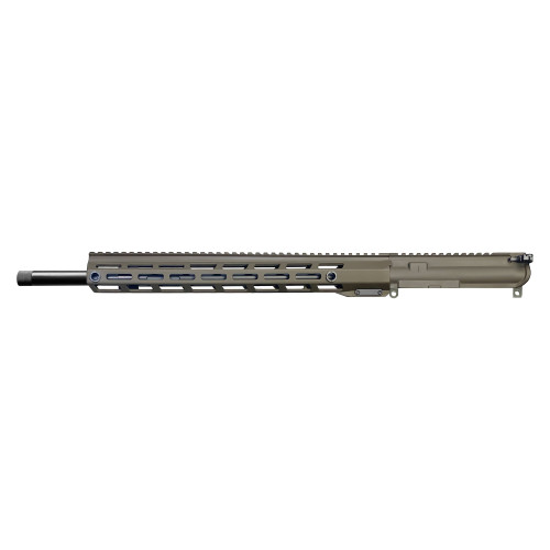 Rise Armament Complete Upper, 6MM ARC, 18" Stainless Steel Barrel, 1:7 Twist, 1/2X28 Threaded, Rifle-Length Gas System, 15.25" Free Float M-LOK Handguard, Black Nitride Bolt Carrier Group, Ambidextrous Charging Handle, Cerakote Finish, Patriot Brown