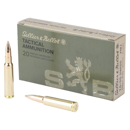Sellier & Bellot Rifle - 7.5x55mm Swiss, 174Gr, Full Metal Jacket, 20-Round Box