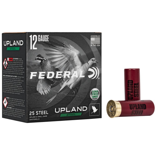 Federal Upland Steel - 12 Gauge 2.75", #6, Steel Shot, 25-Round Box