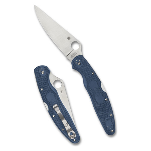 Spyderco Police 4 - Folding Knife, Plain, 4.38", Silver