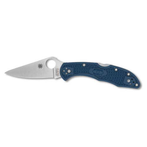 Spyderco Delica 4 - Folding Knife, Plain, 2.9", Silver