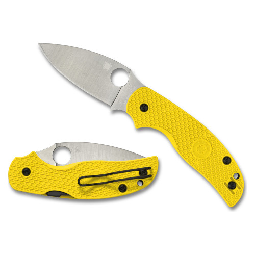 Spyderco Sage 5 Salt - Folding Knife, Plain, 3", Silver