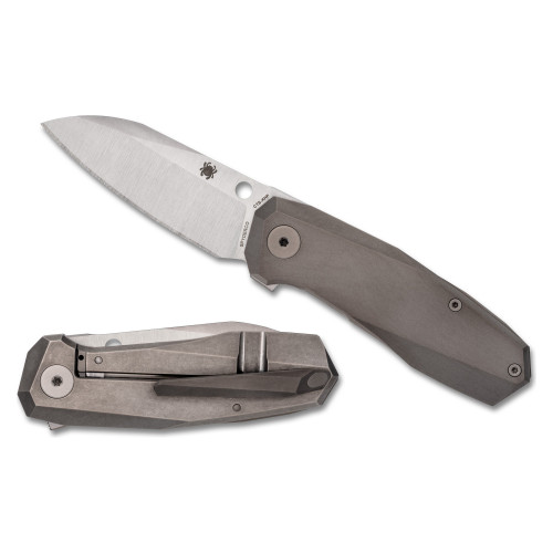 Spyderco TECNHO 3 - Folding Knife, Plain, 2.64", Silver