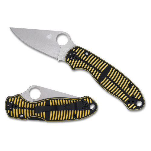 Spyderco Para 3 - Folding Knife, Plain, 2.93", Silver