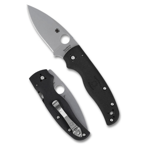 Spyderco Shaman - Folding Knife, Plain, 3.58", Silver