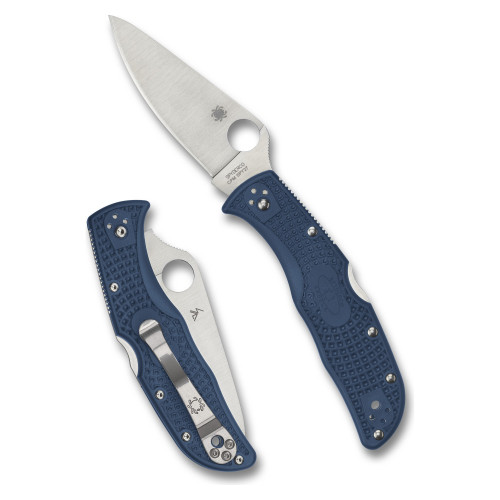 Spyderco Endela - Folding Knife, Plain, 3.41", Silver