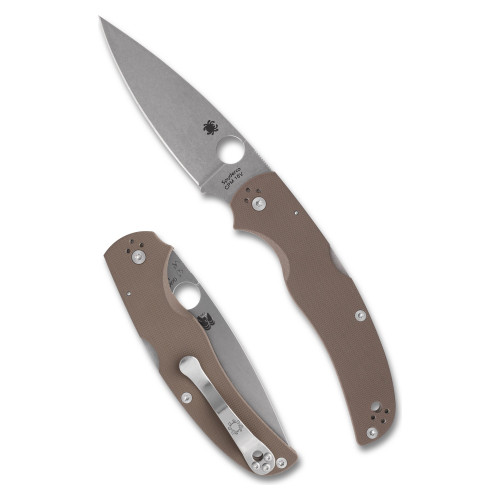 Spyderco Native Chief - Folding Knife, Plain, 4.08", Silver