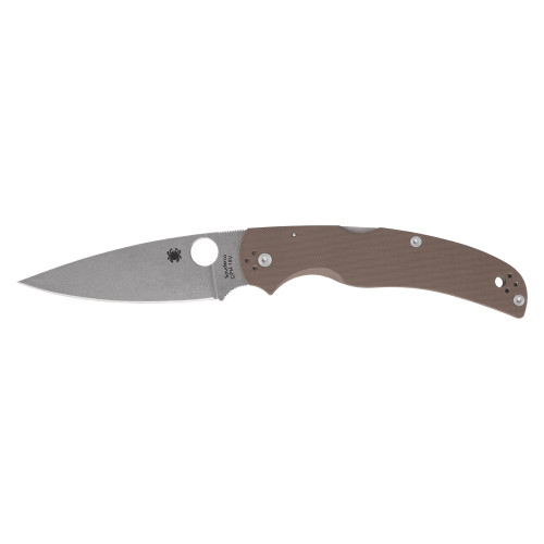 Spyderco Native Chief - Folding Knife, Plain, 4.08", Silver