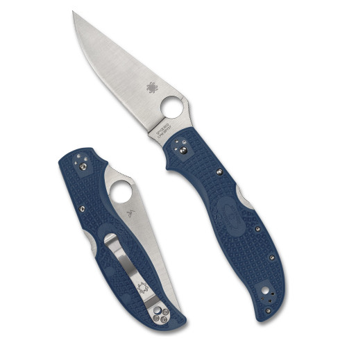 Spyderco Stretch 2 XL - Folding Knife, Plain, 3.99", Silver
