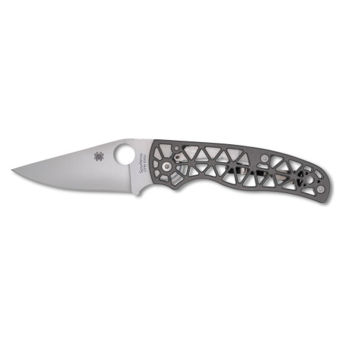 Spyderco Edgerati - Folding Knife, Plain, 3.57", Silver