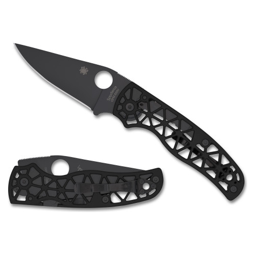 Spyderco Edgerati - Folding Knife, Plain, 3.57", Black