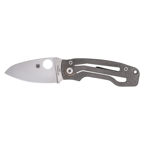 Spyderco PITS 2 SLIPIT - Folding Knife, Plain, 2.74", Silver
