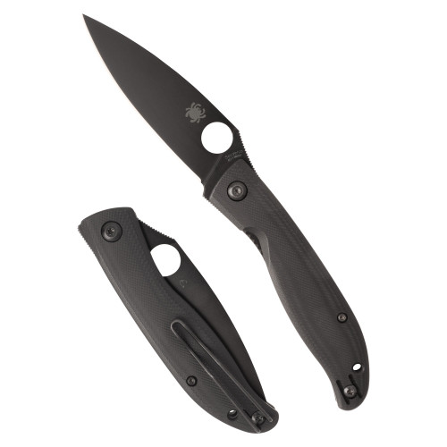 Spyderco Mantra 4 - Folding Knife, Plain, 3.34", Black