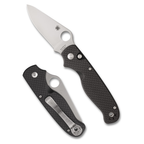 Spyderco ButtonUp - Folding Knife, Plain, 3.27", Silver