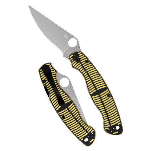 Spyderco Military 2 - Folding Knife, Plain, 4", Silver