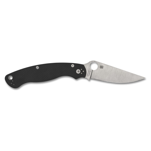 Spyderco Military 2 - Folding Knife, Plain, 4", Black, Silver