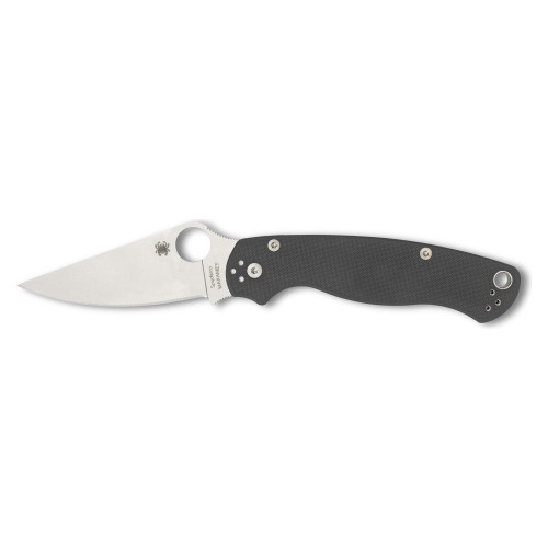 Spyderco Para Military 2 - Folding Knife, Plain, 3.45", Gray, Silver