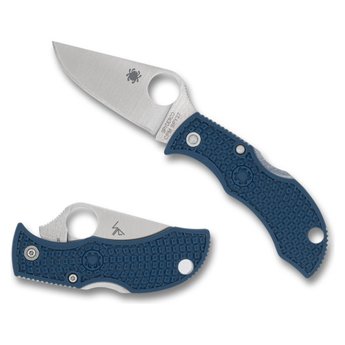 Spyderco Manbug - Folding Knife, Plain, 1.96", Silver