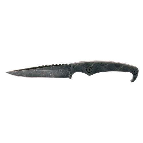 Stroup Knives MK2 - Fixed Blade Knife, Plain, Black