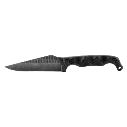 Stroup Knives TU2 - Fixed Blade Knife, Plain, Black