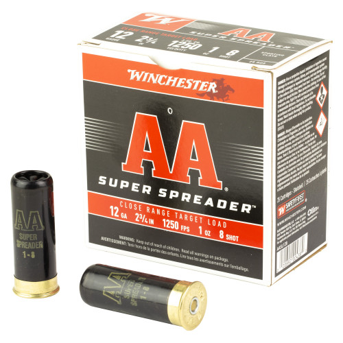 Winchester Ammunition AA Spreader - 12 Gauge 2.75", #8, Buckshot, 25-Round Box
