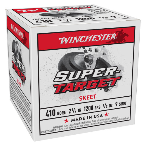 Winchester Ammunition Super Target - 410 Bore 2.5", #9, Shotshell, 25-Round Box