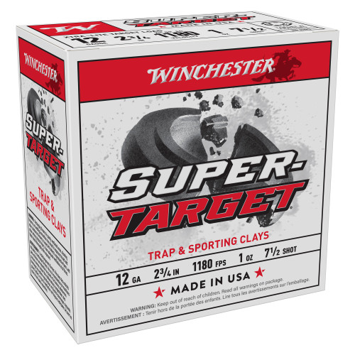 Winchester Ammunition Super Target - 12 Gauge 2.75", #7.5, Shotshell, 25-Round Box