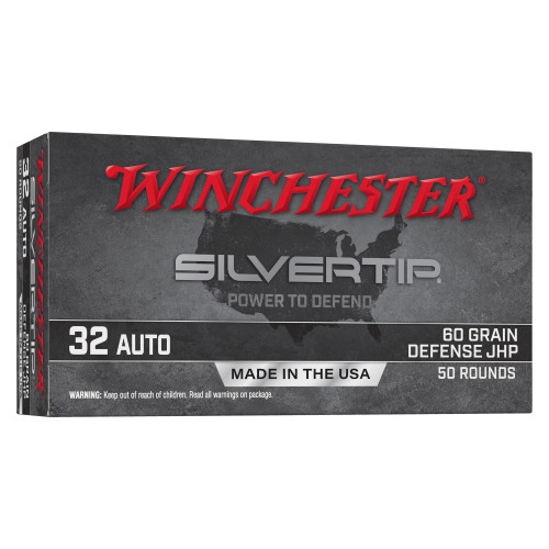 Winchester Ammunition Silvertip - 32 ACP, 60Gr, Hollow Point, 50-Round Box