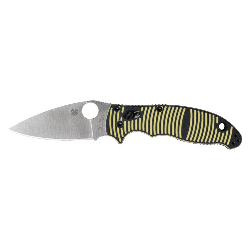 Spyderco Manix 2 - Folding Knife, Plain, 3.37", Silver