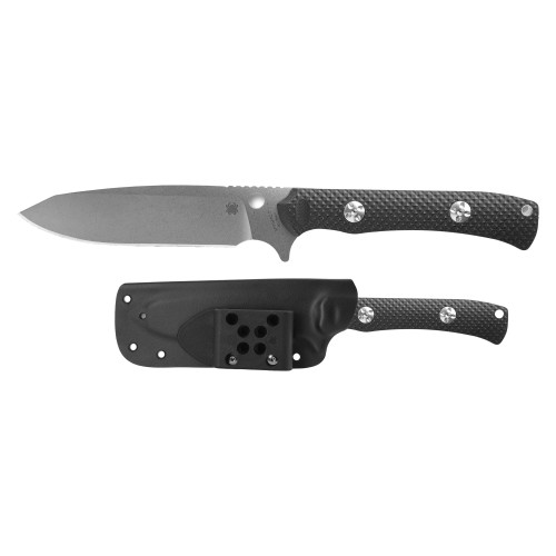 Spyderco Skoli - Fixed Blade Knife, Plain, 4.68", Silver