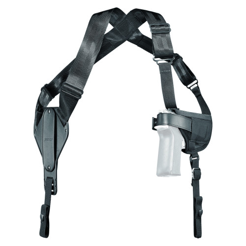 Uncle Mike's Horizontal - Shoulder Holster, Medium Frame Automatic, Size 15, Ambidextrous, Black