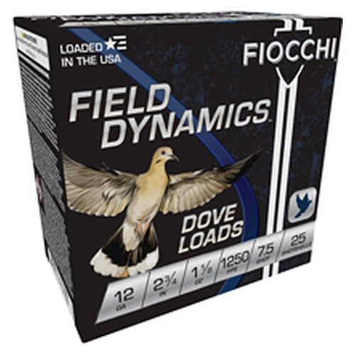 Fiocchi Ammunition Dove & Quail - 12 Gauge 2.75", #7.5, Partition, 25-Round Box