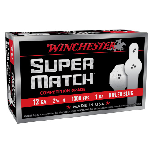 Winchester Ammunition Super Match - 12 Gauge 2.75", Rifled Slug, 10-Round Box
