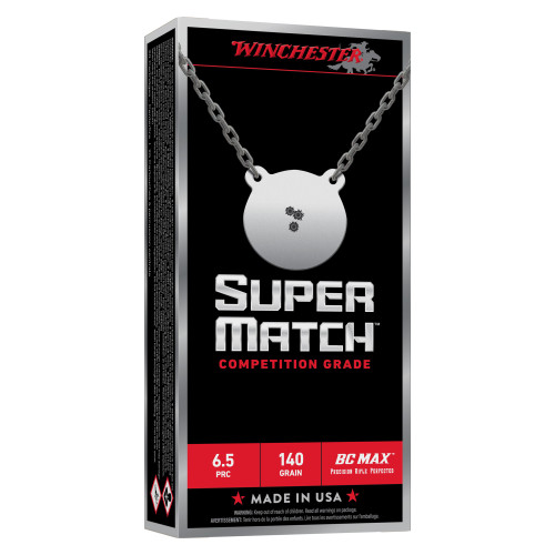 Winchester Ammunition Super Match - 6.5 PRC, 140Gr, BC MAX, 20-Round Box
