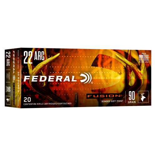 Federal Fusion - 22 ARC, 90Gr, Solid Base, 20-Round Box
