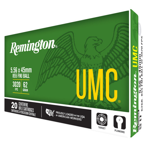Remington UMC - 556NATO, 62Gr, Full Metal Jacket, 20-Round Box