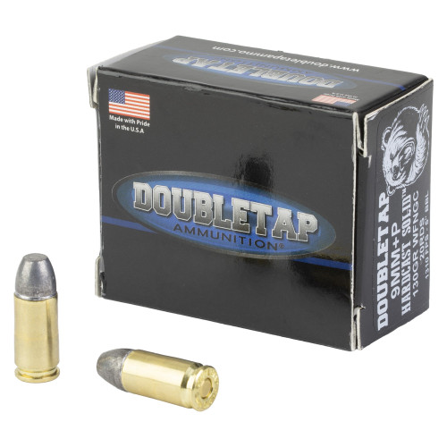DoubleTap Ammunition Hardcast Solid - 9MM, 130Gr, Hard Cast, 20-Round Box