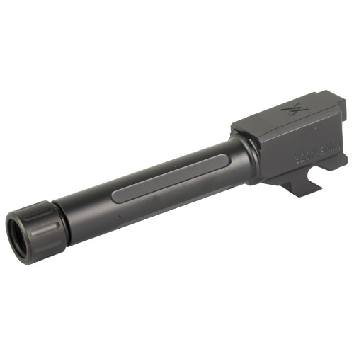 True Precision Barrel, 9MM, Threaded 1/2X28, Fits SIG P320 X-Compact, DLC Finish, Black
