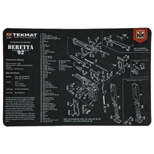 TekMat Beretta 92 - Mat, 11"x17"