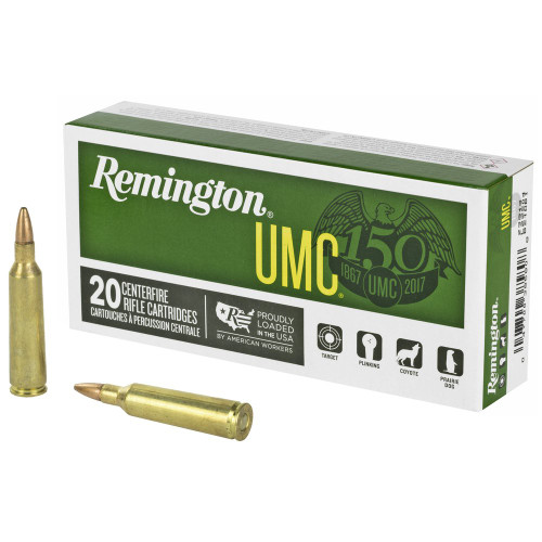 Remington UMC - 22-250 Remington, 50Gr, Hollow Point, 20-Round Box