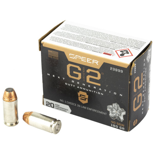 Speer Ammunition Gold Dot G2 - 40 S&W, 180Gr, Gold Dot Hollow Point, 20-Round Box