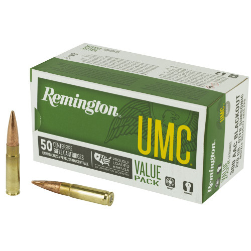 Remington UMC - 300 Blackout, 220Gr, Open Tip Flat Base, 50-Round Box