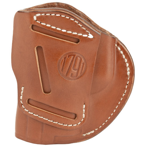 1791 Gunleather 4 Way Holster - Inside Waistband Holster, Fits Glock 17/19/22/23, Size 5, Right Hand, Brown, Leather Belt Holster