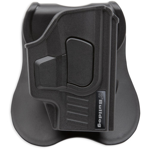 Bulldog Cases Rapid Release - Outside Waistband Holster, S&W M&P Shield EZ 9MM/380ACP, Right Hand, Black