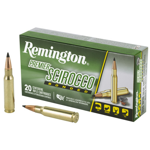 Remington Premier Scirocco Bonded - 308 Winchester, 165Gr, Polymer Tip, 20-Round Box